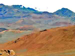 The view across the caldera