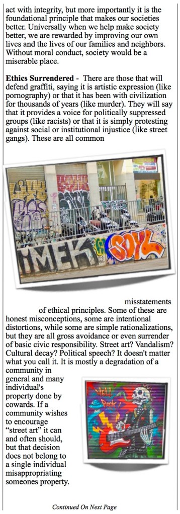 The university neighborhood is literally covered in graffiti.