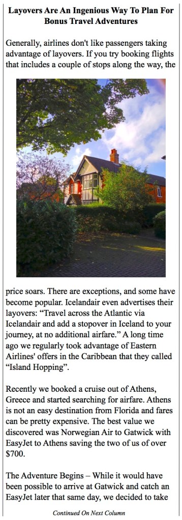 A number of nice B&B's in Horley near Gatwick