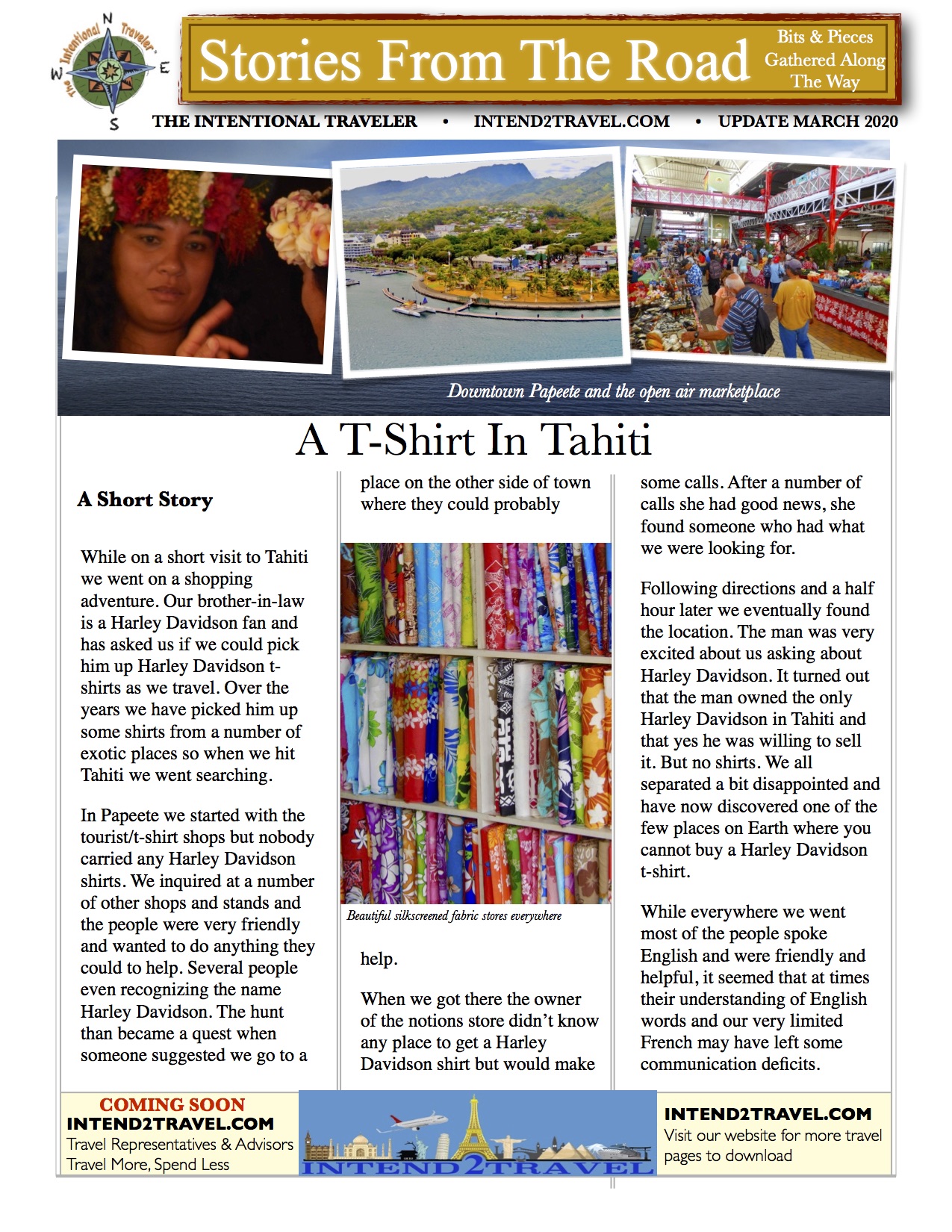 Harley Davidson T-Shirt shopping in Papeete, Tahiti