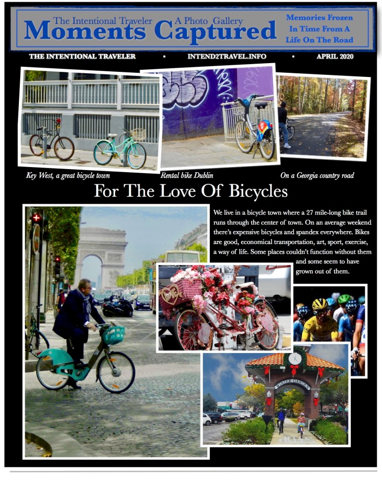 Images of bicycles from Key West to Amsterdam. Dublin to Tarpon Springs.