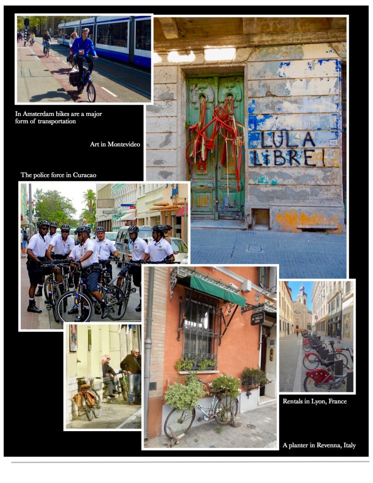 Images of bicycles from Key West to Amsterdam. Ravenna to Montevideo.
