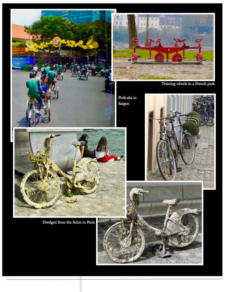 Images of bicycles from Key West to Amsterdam. Paris to Saigon.