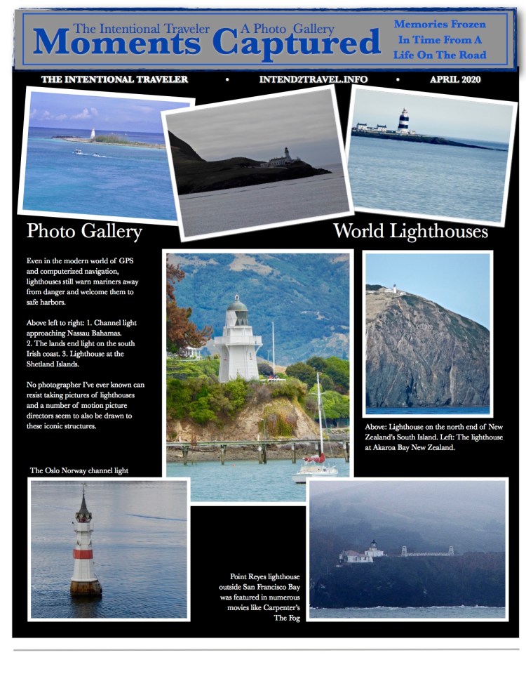 Lighthouses in New Zealand, Antarctica, the Caribbean and more.