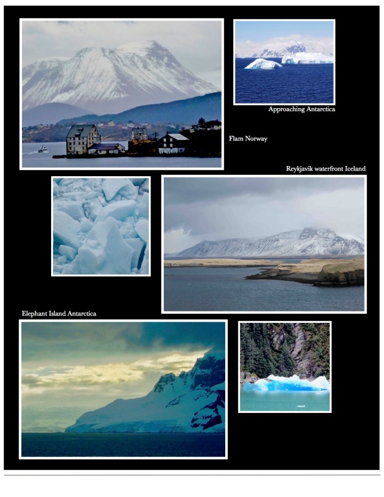  Photographs Norway, Iceland, snowfields, glaciers and Antarctica