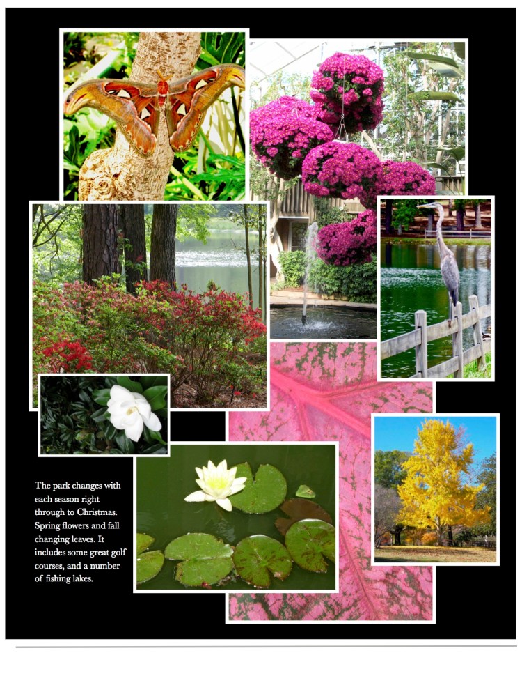 spectacular azaleas, a lake with a recreational beach area, miles of hiking and biking trails and a number of different levels of accommodations. 