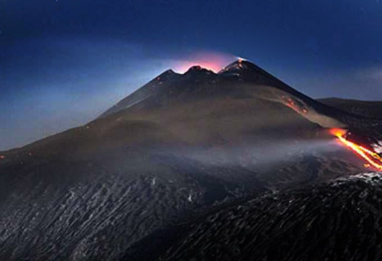 Mount Etna erupts.