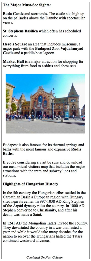 Budapest's Market Hall. History of Hungary.