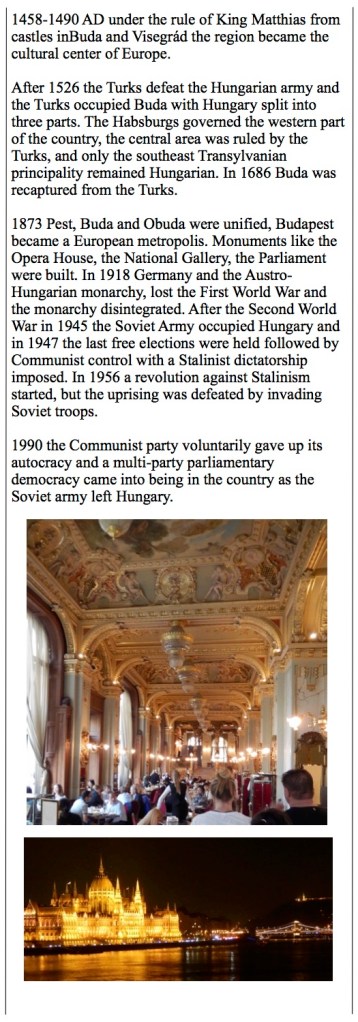 New York Cafe Budapest and the Danube at night.