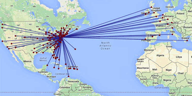 air travel map