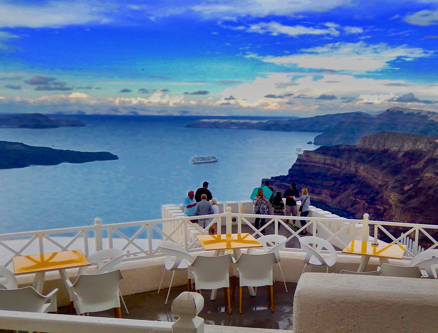 Overlooking Santorini